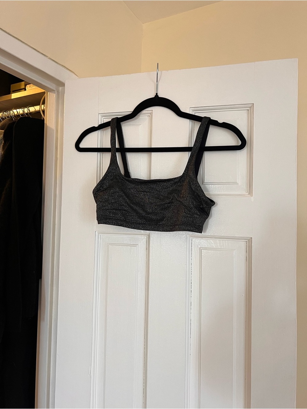 ALO Yoga Black Sparkle Sports Bralette